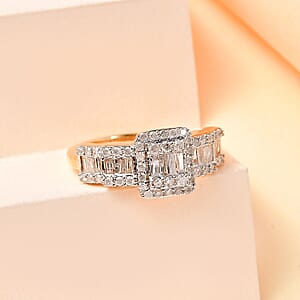 Luxoro 14K Yellow Gold G-H I3 White Diamond Ring (Size 9.0) 1.00 ctw