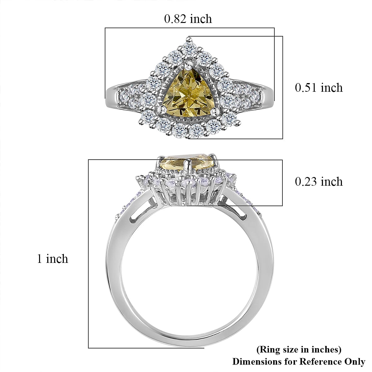 Brazilian Sunfire Beryl and Moissanite Halo Ring in Platinum Over Sterling Silver (Size 10.0) 1.30 ctw