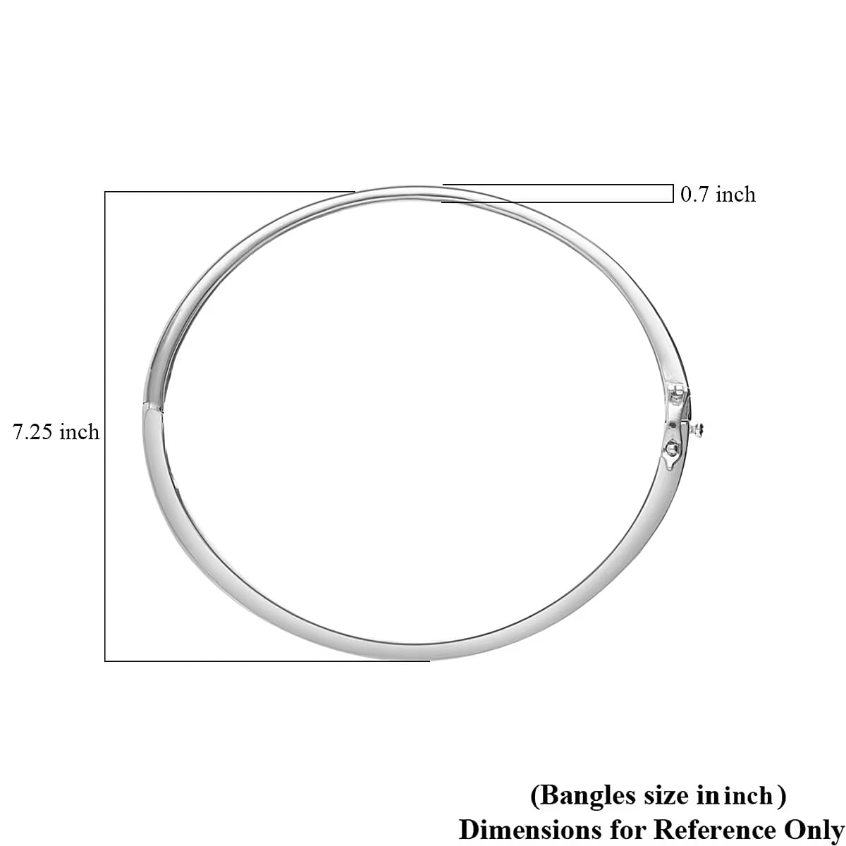 Luxuriant Lab Grown Diamond G-H SI 0.25 ctw Bangle Bracelet in Platinum Over Sterling Silver (8.00 In) image number 6