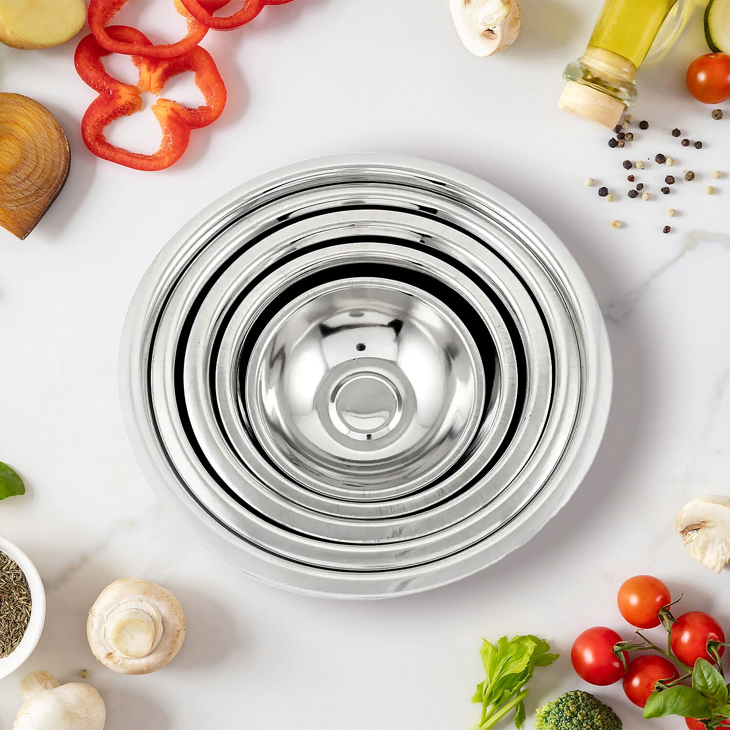 Kitchen Diva 5PC Mixing Bowl Set