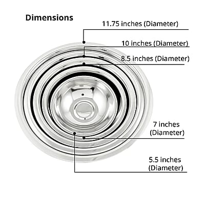 Kitchen Diva 5PC Mixing Bowl Set