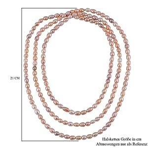 Freshwater Pearl 480.50 ctw Necklace in Silvertone 60 Inches
