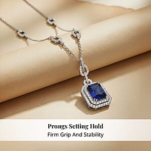 Chairman Vault Collection Certified & Appraised Rhapsody 950 Platinum AAAA Tanzanite and E-F VS Diamond Pendant Necklace 18 Inches 47.35 Grams 26.07 ctw