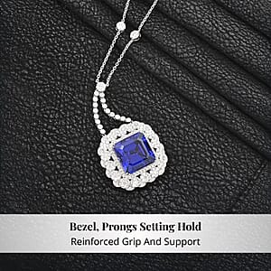 Chairman Vault Collection Certified & Appraised Rhapsody 950 Platinum AAAA Tanzanite and E-F VS Diamond Necklace 18 Inches 39.27 Grams 43.35 ctw