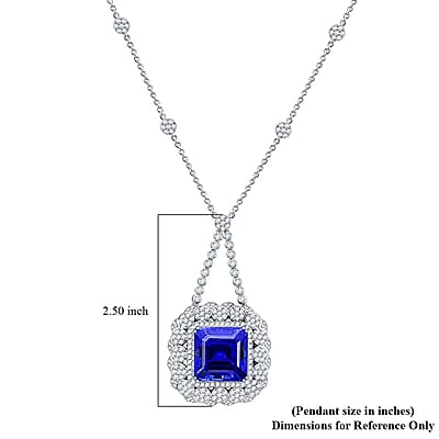Chairman Vault Collection Certified & Appraised Rhapsody 950 Platinum AAAA Tanzanite and E-F VS Diamond Necklace 18 Inches 39.27 Grams 43.35 ctw