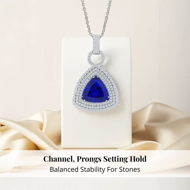 Chairman Vault Collection Certified & Appraised Rhapsody 950 Platinum AAAA Tanzanite and E-F VS Diamond Pendant Necklace 18 Inches 30.12 Grams 24.39 ctw
