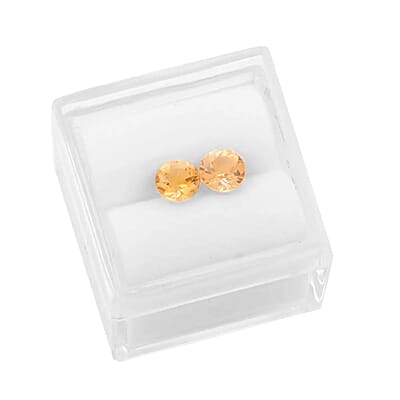 AAAA Imperial Topaz Set of 2 (Rnd 5 mm) 1.00 ctw