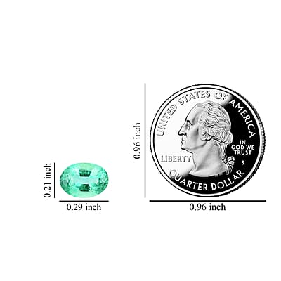 AAA Kagem Zambian Emerald (Ovl 7.5x5.5 mm) 1.00 ctw