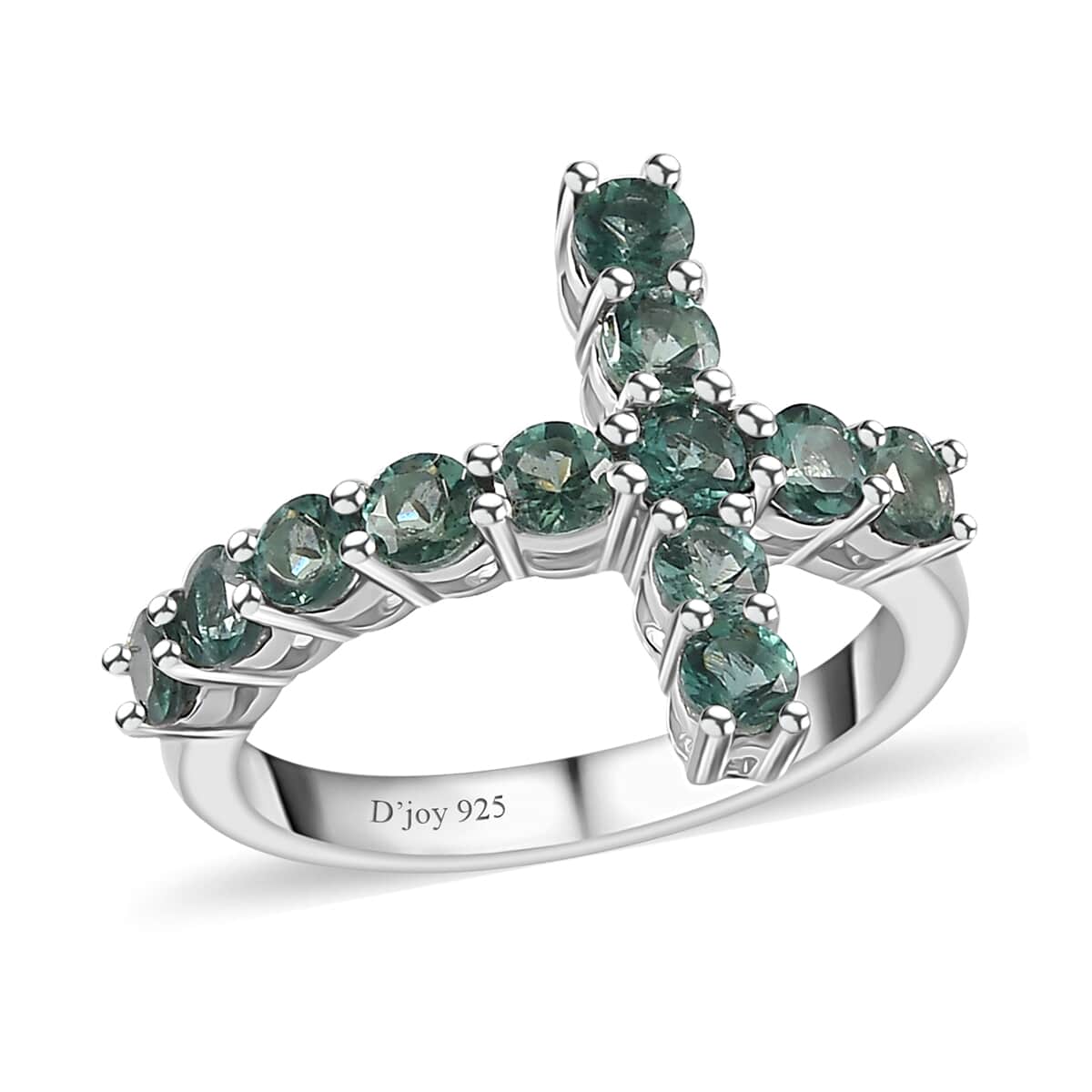 Premium Indian Ocean Apatite Ring in Platinum Over Sterling Silver (Size 10.0) 1.60 ctw image number 0