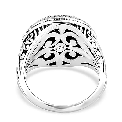 Bali Legacy Floral Ring in Sterling Silver (Size 10.0) 7.35 Grams