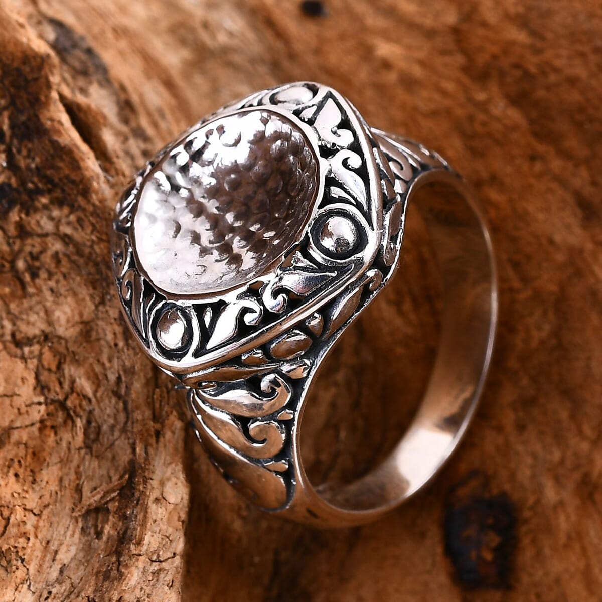 Bali Legacy Floral Ring in Sterling Silver (Size 5.0) 8 Grams image number 1