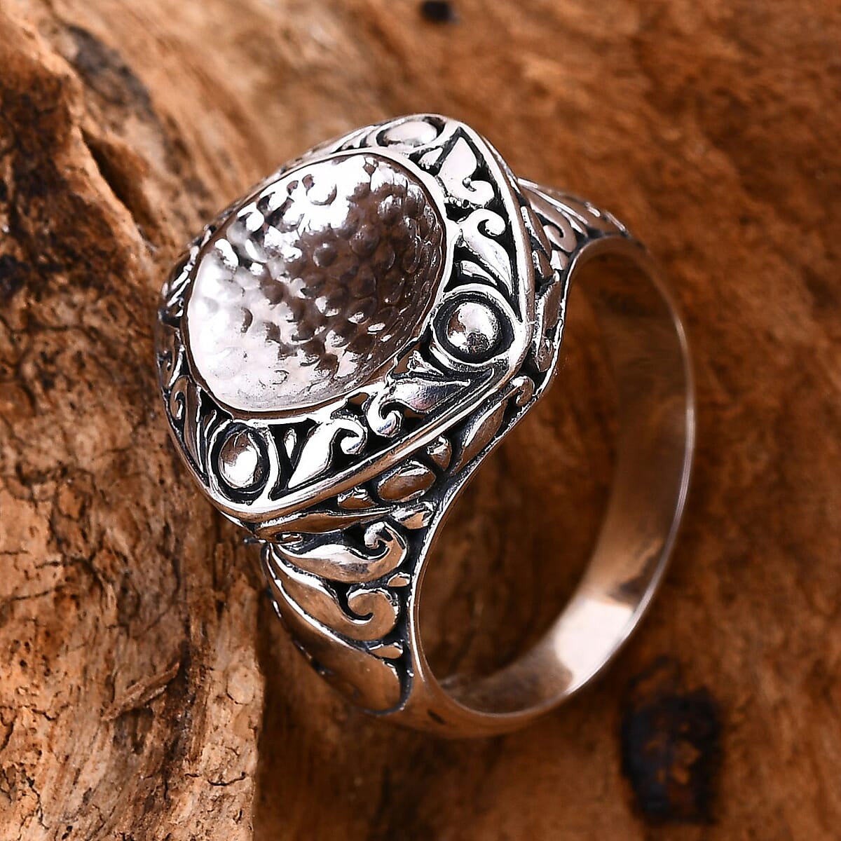 Bali Legacy Floral Ring in Sterling Silver (Size 7.0) 8 Grams image number 1