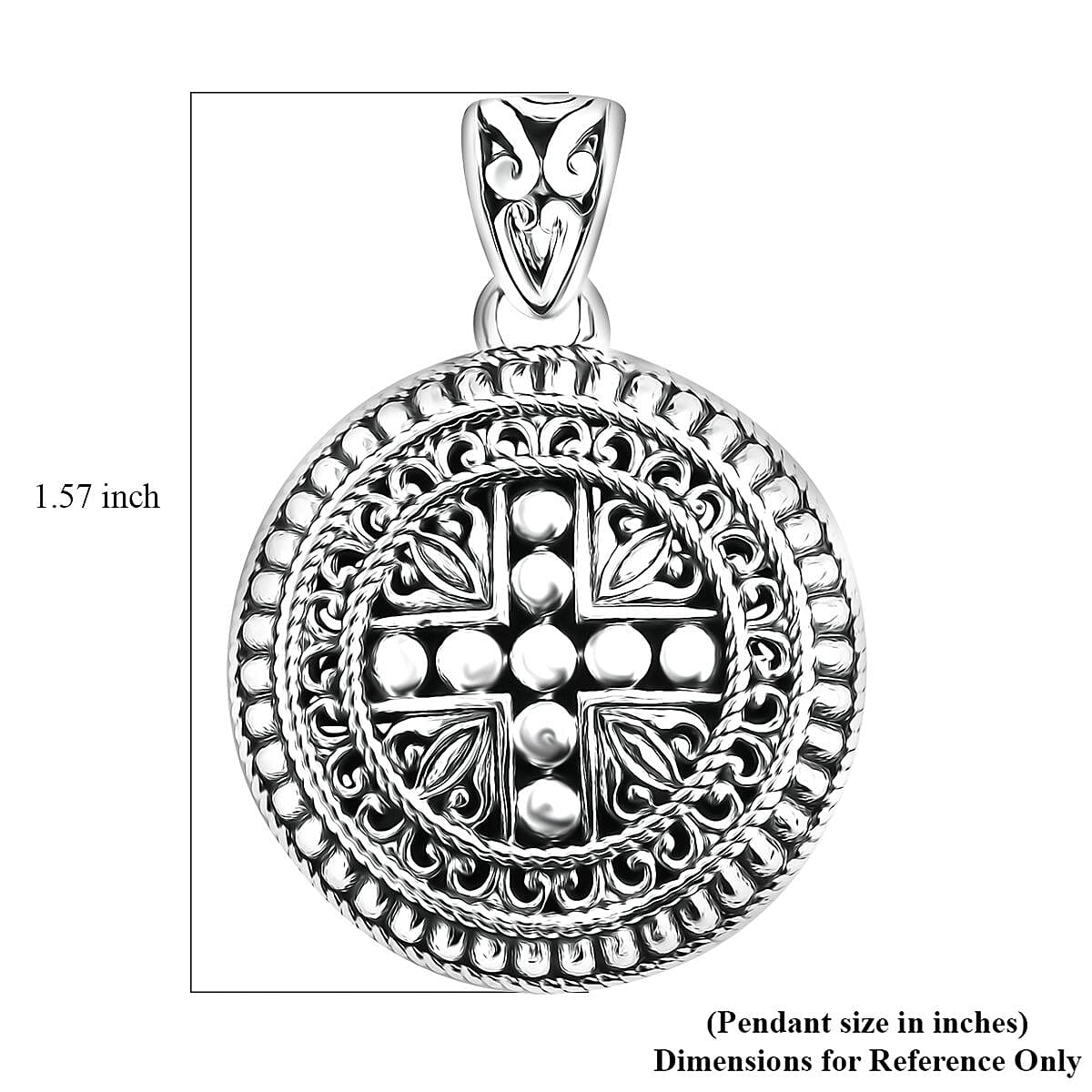 Bali Legacy Guardian Seal Pendant without Chain in Sterling Silver 9.20 Grams