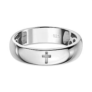 Rhodium Over Sterling Silver Ring (Size 11.5) 4.19 g