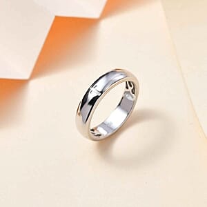 Rhodium Over Sterling Silver Ring (Size 11.5) 4.19 g