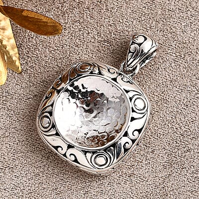 Bali Legacy Floral Pendant without Chain in Sterling Silver 6.80 Grams