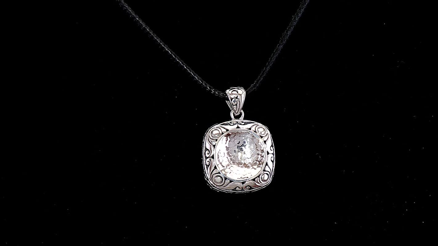 Bali Legacy Floral Pendant without Chain in Sterling Silver 6.80 Grams