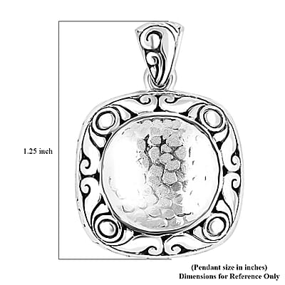 Bali Legacy Floral Pendant without Chain in Sterling Silver 6.80 Grams