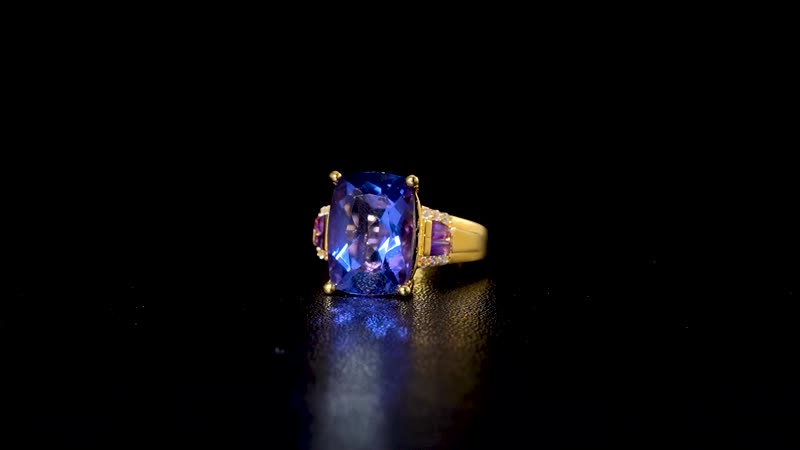 Color Change Fluorite (IR), Multi Gemstone Ring in Vermeil YG Over Sterling Silver (Size 10.0) 8.00 ctw