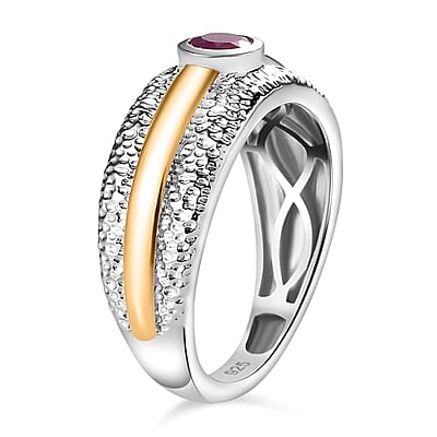 African Ruby 0.32 ctw Ring in Sterling Silver (Size 10.0)