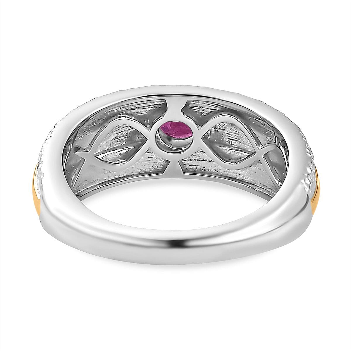 African Ruby 0.32 ctw Ring in Sterling Silver (Size 10.0)