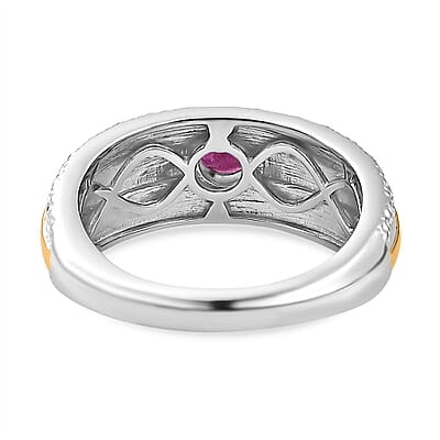 African Ruby 0.32 ctw Ring in Sterling Silver (Size 10.0)