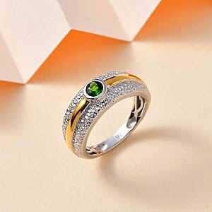 Chrome Diopside 0.32 ctw Ring in Sterling Silver (Size 8.0)