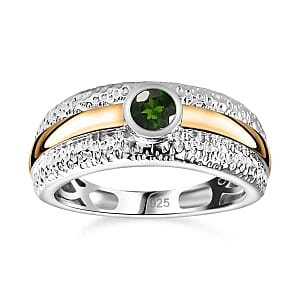 Chrome Diopside 0.32 ctw Ring in Sterling Silver (Size 8.0)