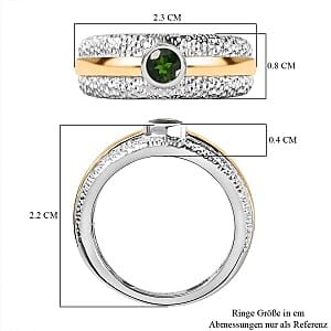 Chrome Diopside 0.32 ctw Ring in Sterling Silver (Size 8.0)