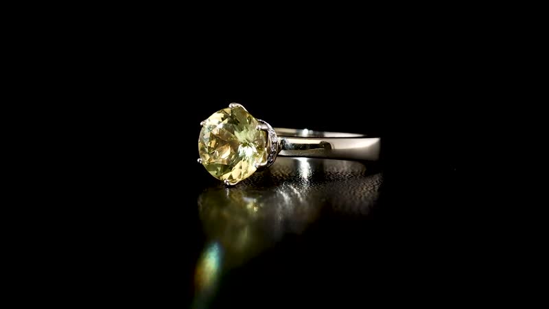 Luxoro 10K Yellow Gold Premium Brazilian Heliodor and G-H I2 Diamond Ring (Size 10.0) 2.00 ctw