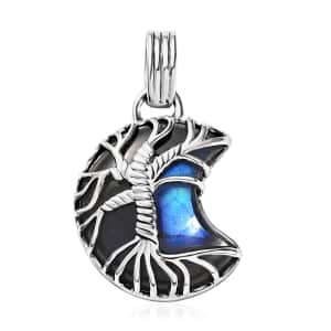 Artisan Crafted Malagasy Labradorite Tree of Life Pendant in Sterling Silver 20.80 ctw