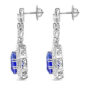 Chairman Vault Collection Certified & Appraised Rhapsody 950 Platinum AAAA Tanzanite and E-F VS Diamond Earrings 23.30 Grams 16.35 ctw