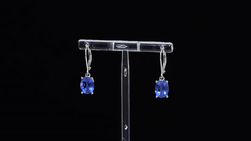 Color Change Fluorite (IR) Lever Back Earrings in Rhodium Over Sterling Silver 4.25 ctw