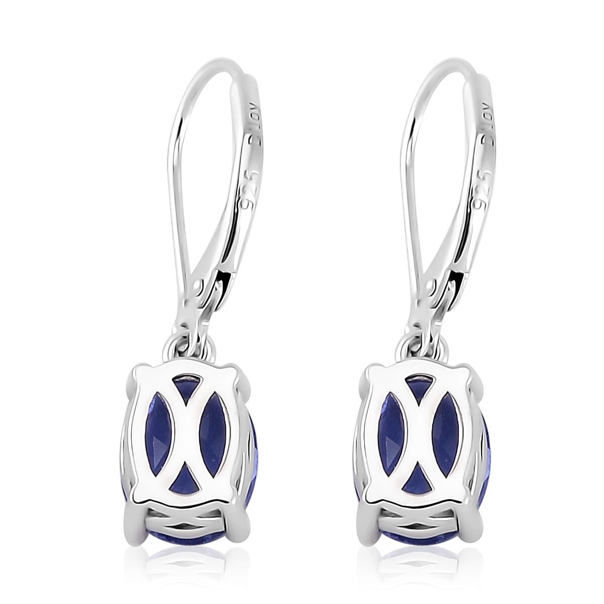 Color Change Fluorite (IR) Lever Back Earrings in Rhodium Over Sterling Silver 4.25 ctw