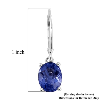 Color Change Fluorite (IR) Lever Back Earrings in Rhodium Over Sterling Silver 4.25 ctw