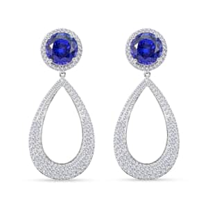 Chairman Vault Collection Certified & Appraised Rhapsody 950 Platinum AAAA Tanzanite and E-F VS Diamond Earrings 24.30 Grams 18.65 ctw