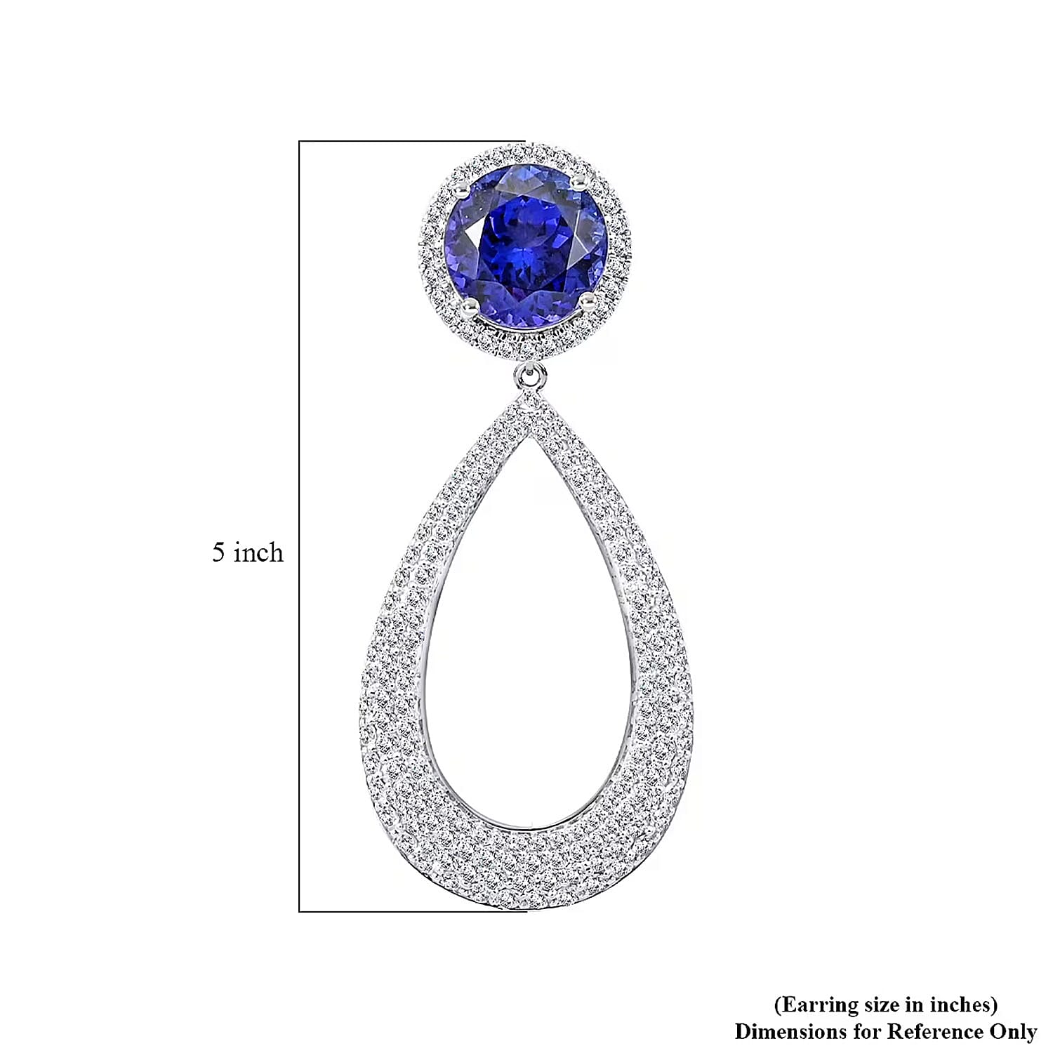 Chairman Vault Collection Certified & Appraised Rhapsody 950 Platinum AAAA Tanzanite and E-F VS Diamond Earrings 24.30 Grams 18.65 ctw