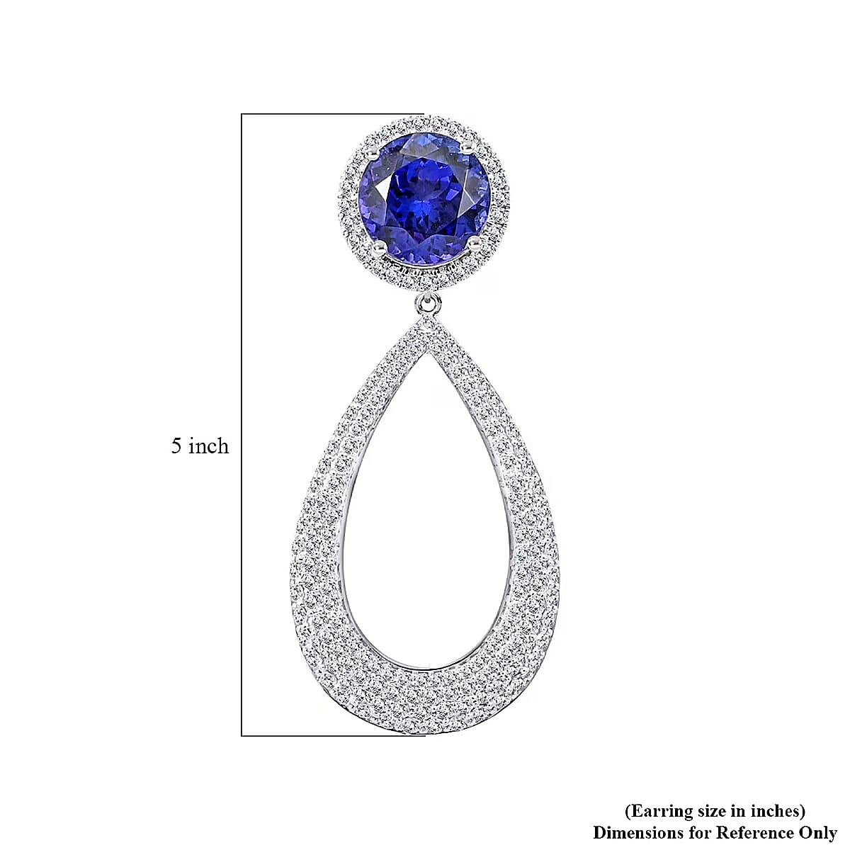 Chairman Vault Collection Certified & Appraised Rhapsody 950 Platinum AAAA Tanzanite and E-F VS Diamond Earrings 24.30 Grams 18.65 ctw image number 5