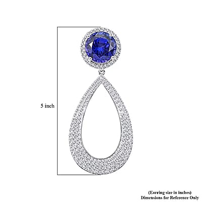 Chairman Vault Collection Certified & Appraised Rhapsody 950 Platinum AAAA Tanzanite and E-F VS Diamond Earrings 24.30 Grams 18.65 ctw