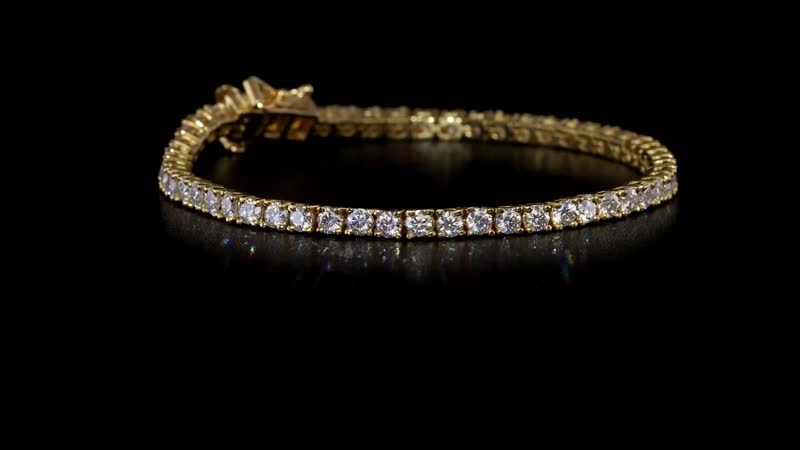 Moissanite Tennis Bracelet in Vermeil YG Over Sterling Silver (7.25 In) 5.40 ctw