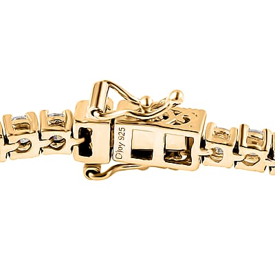 Moissanite Tennis Bracelet in Vermeil YG Over Sterling Silver (7.25 In) 5.40 ctw