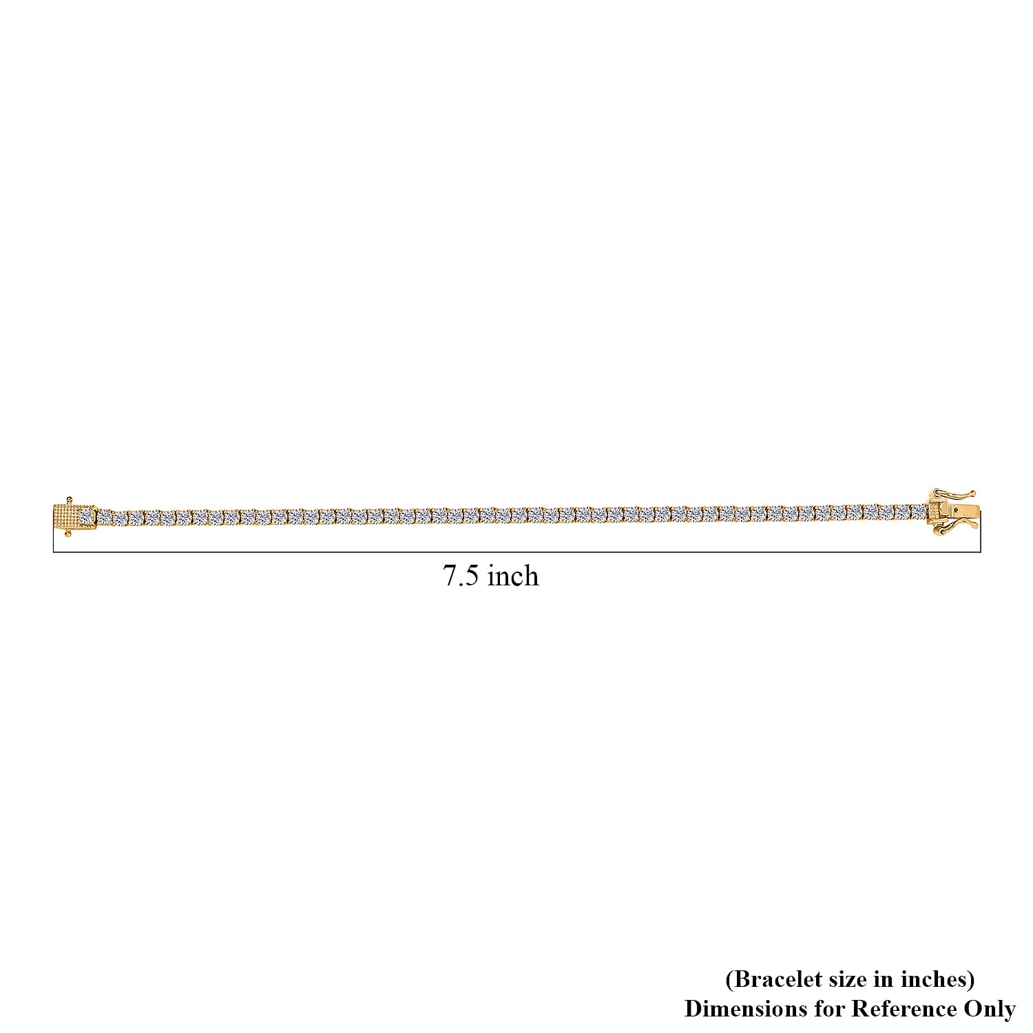 Moissanite Tennis Bracelet in Vermeil YG Over Sterling Silver (7.25 In) 5.40 ctw