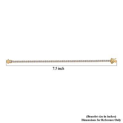Moissanite Tennis Bracelet in Vermeil YG Over Sterling Silver (7.25 In) 5.40 ctw