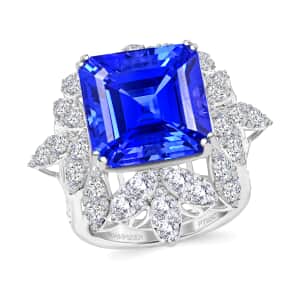 Chairman Vault Collection Certified & Appraised Rhapsody 950 Platinum AAAA Tanzanite and E-F VS Diamond Ring (Size 7.0) 21.40 Grams 20.85 ctw