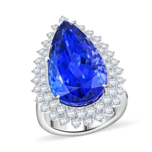 Chairman Vault Collection Certified & Appraised Rhapsody 950 Platinum AAAA Tanzanite and E-F VS Diamond Ring (Size 7.0) 17.23 Grams 21.15 ctw