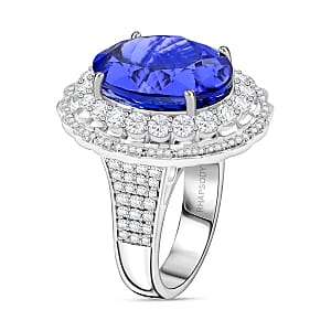 Chairman Vault Collection Certified & Appraised Rhapsody 950 Platinum AAAA Tanzanite and E-F VS Diamond Ring (Size 7.0) 19.90 Grams 19.61 ctw