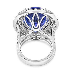 Chairman Vault Collection Certified & Appraised Rhapsody 950 Platinum AAAA Tanzanite and E-F VS Diamond Ring (Size 7.0) 20.20 Grams 27.15 ctw