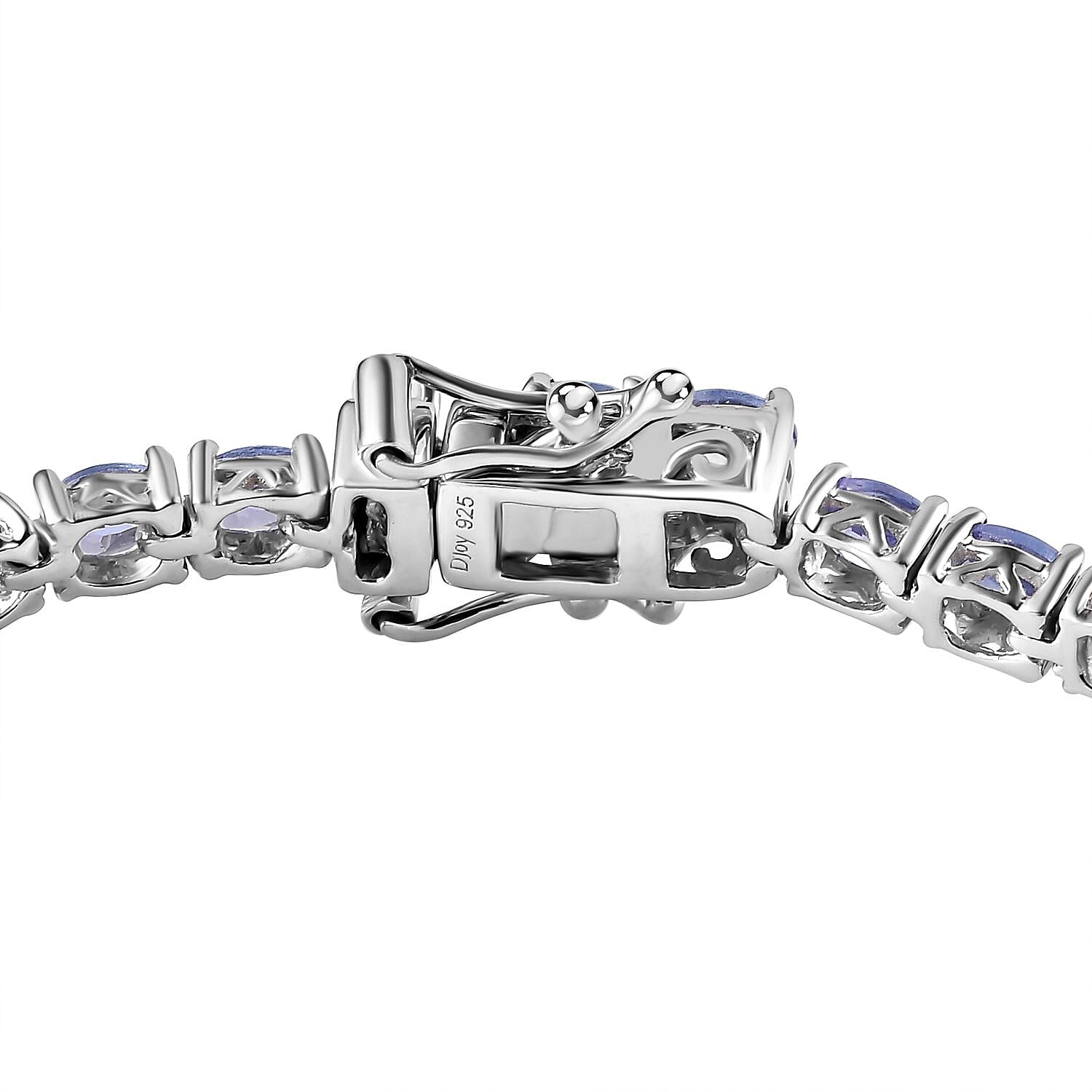 Tanzanite 6.50 ctw Tennis Bracelet in Platinum Over Sterling Silver (7.25 In)