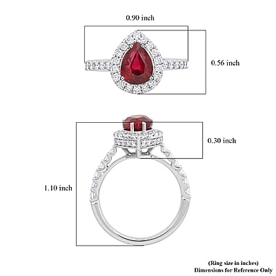 Chairman Vault Collection Certified & Appraised Rhapsody 950 Platinum AAAA Montepuez Ruby and E-F VS Diamond Ring (Size 7.0) 6.30 Grams 3.40 ctw