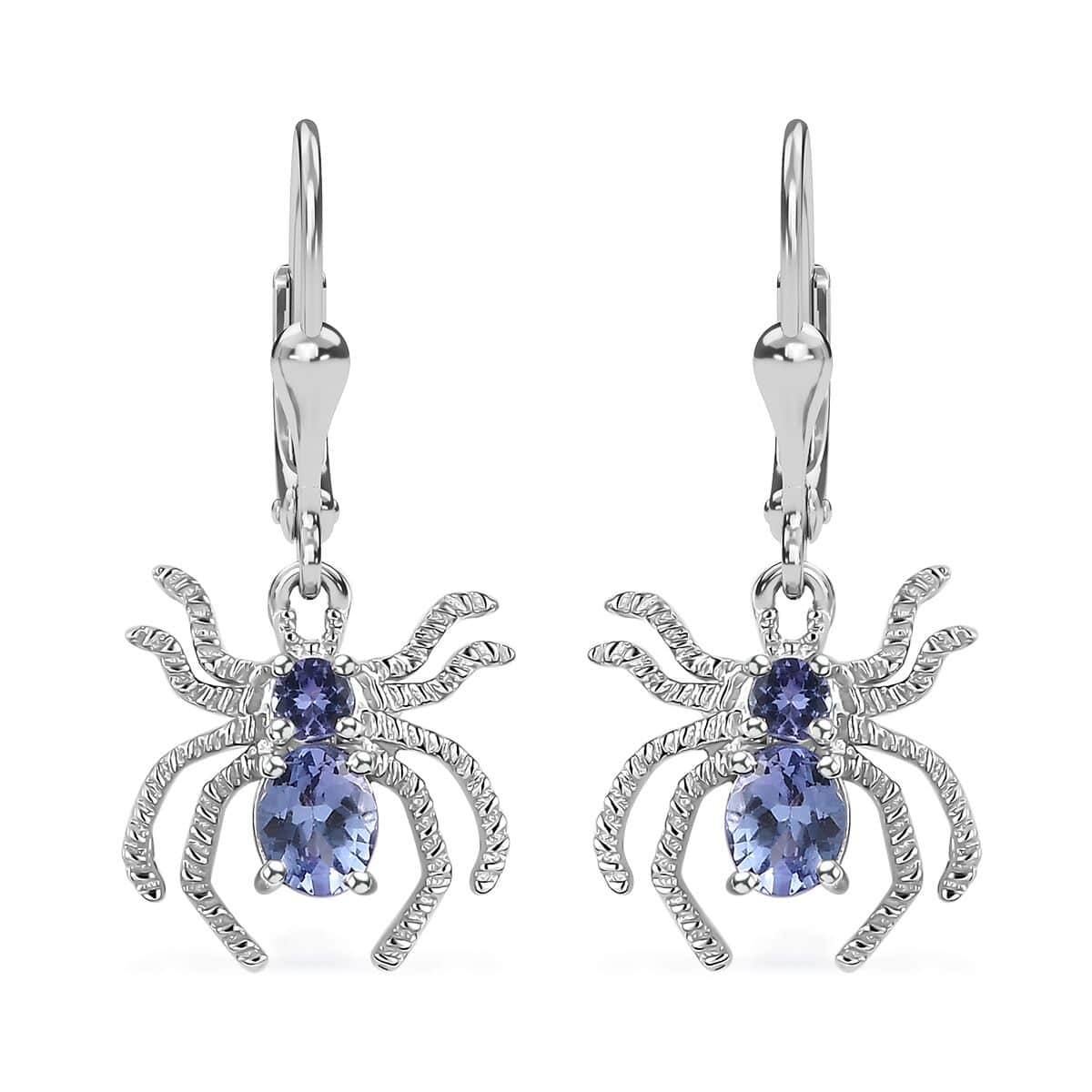 Tanzanite Spider Earrings in Platinum Over Sterling Silver 0.80 ctw image number 0